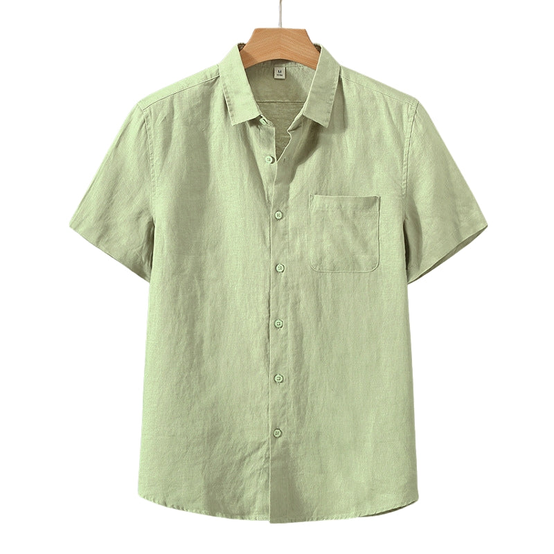 Heritage Linen Shirt – Santorini (Short-Sleeve)