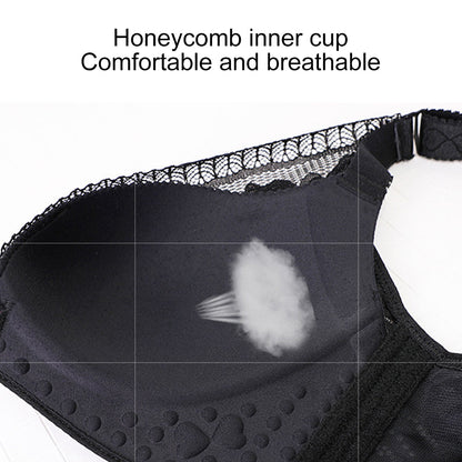 🔥Vente chaude 🔥Soutien-gorge sexy sans fil avec fermeture avant brodée rose