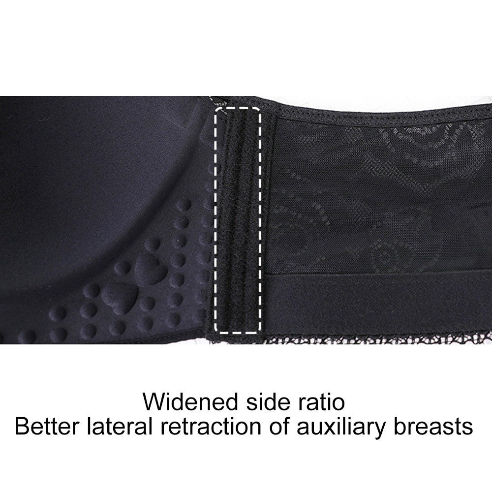 🔥Vente chaude 🔥Soutien-gorge sexy sans fil avec fermeture avant brodée rose