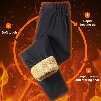 🎅Promotion de Noël 40% de réduction🎊Pantalon décontracté droit épais en polaire pour hommes