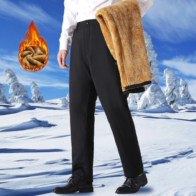 🎅Promotion de Noël 40% de réduction🎊Pantalon décontracté droit épais en polaire pour hommes