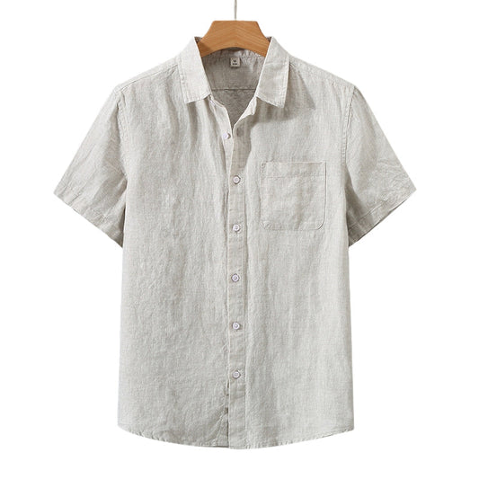 Heritage Linen Shirt – Santorini (Short-Sleeve)