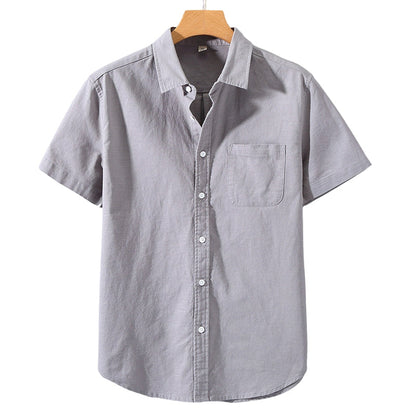 Heritage Linen-Cotton Shirt – Monaco (Short-Sleeve)