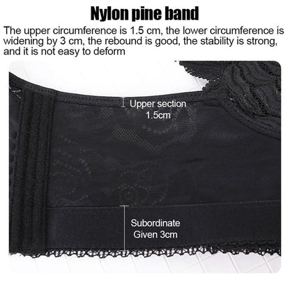 🔥Vente chaude 🔥Soutien-gorge sexy sans fil avec fermeture avant brodée rose