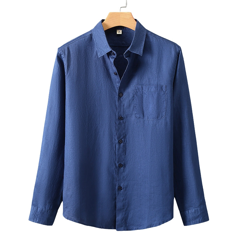 Heritage Linen Shirt – Santorini (Long-Sleeve)