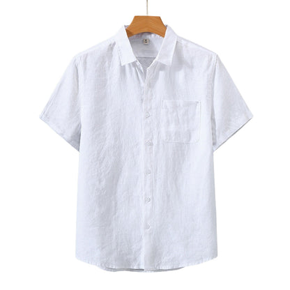 Heritage Linen Shirt – Santorini (Short-Sleeve)