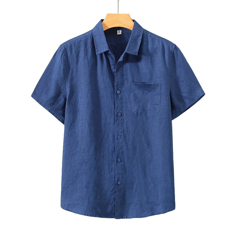 Heritage Linen Shirt – Santorini (Short-Sleeve)