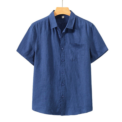 Heritage Linen Shirt – Santorini (Short-Sleeve)