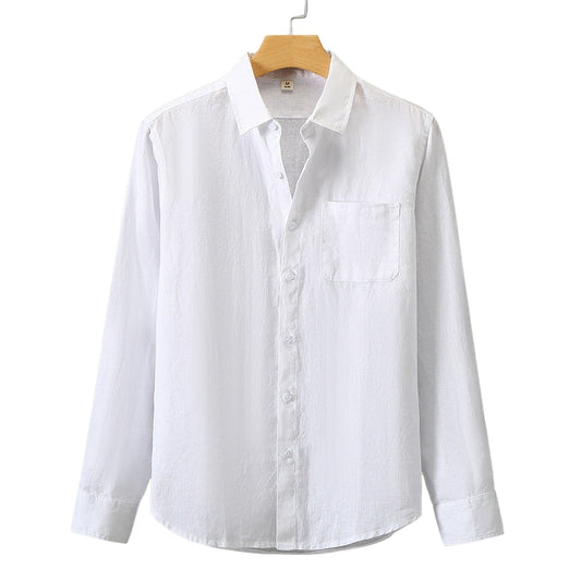 Heritage Linen Shirt – Santorini (Long-Sleeve)