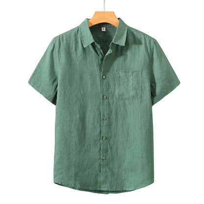 Heritage Linen Shirt – Santorini (Short-Sleeve)