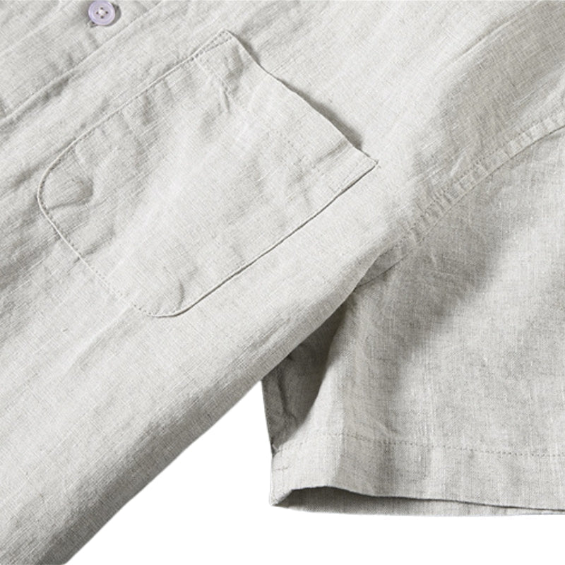 Heritage Linen Shirt – Santorini (Short-Sleeve)