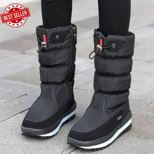 Livraison gratuite - Bottes de neige imperméables et antidérapantes en fausse fourrure pour femmes