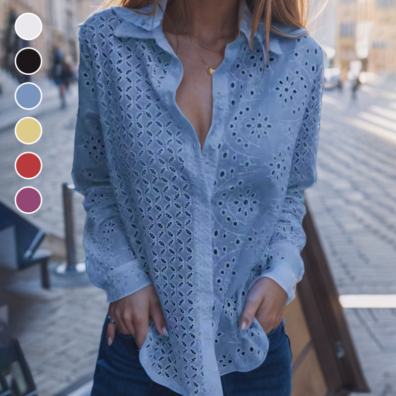 ☀Vente d'été 49% de réduction🔥Chemise tendance à boutons amples et creux