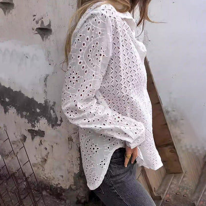 ☀Vente d'été 49% de réduction🔥Chemise tendance à boutons amples et creux