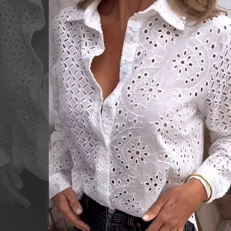 ☀Vente d'été 49% de réduction🔥Chemise tendance à boutons amples et creux