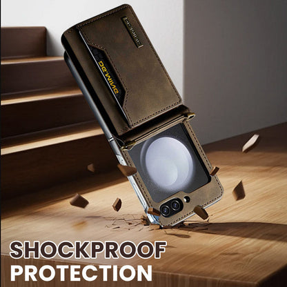 Étui portefeuille pliable avec lanière bandoulière pour téléphone