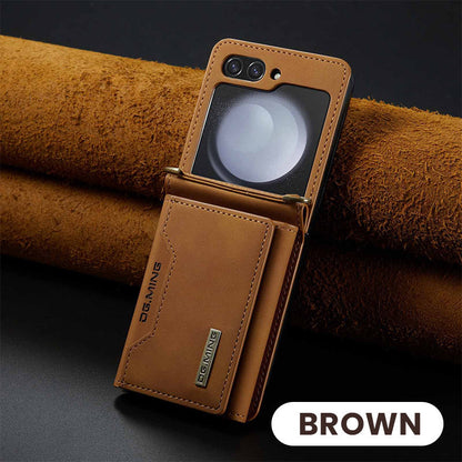 Étui portefeuille pliable avec lanière bandoulière pour téléphone