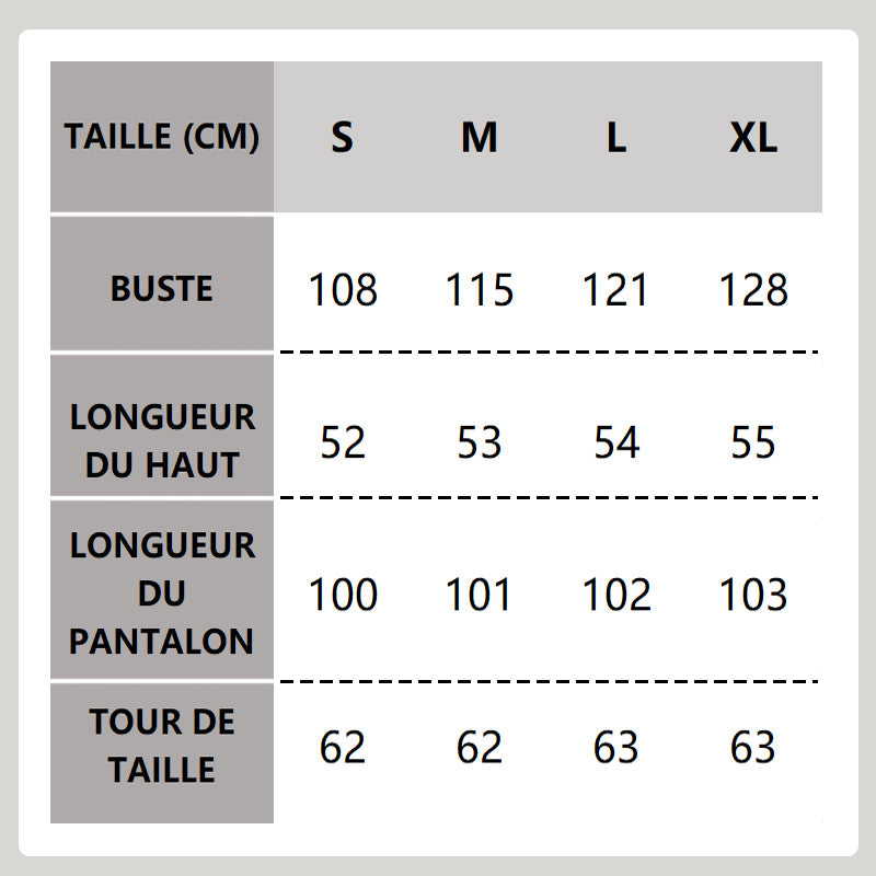 Ensemble 2 pièces d'automne : haut à col rond et pantalon à cordon