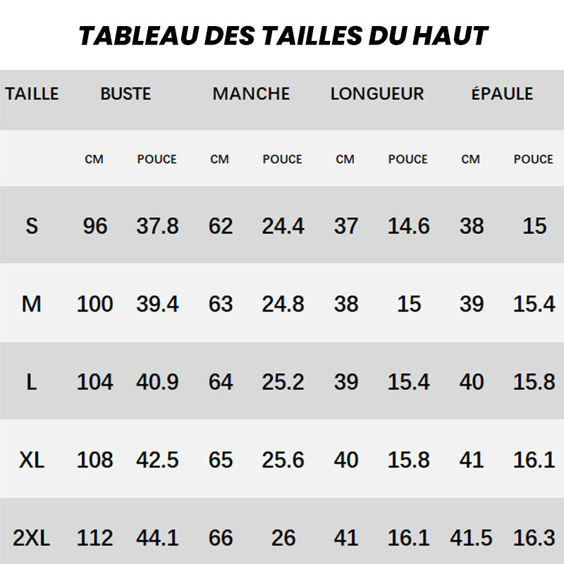 Ensemble 2 pièces imprimé tendance : haut ample à manches longues + pantalon large taille haute