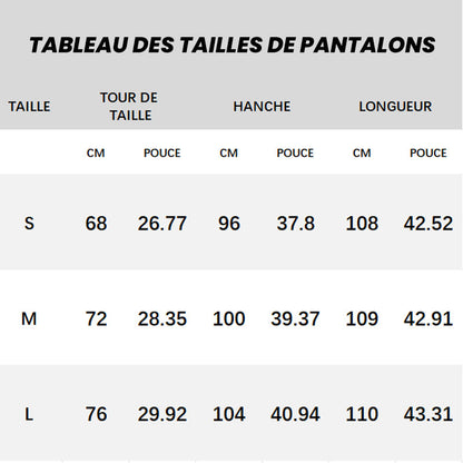 Ensemble 2 pièces imprimé tendance : haut ample à manches longues + pantalon large taille haute