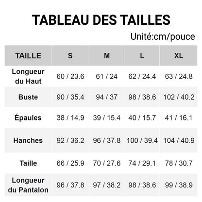 Ensemble Sportif 2 Pièces de Couleur Unie pour Femmes