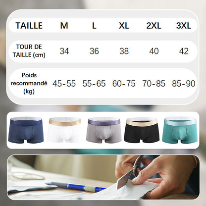 🩲Boxer Élastique Doux et Respirant pour Hommes