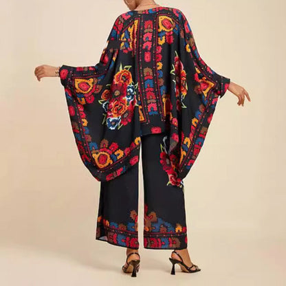 🔥Livraison gratuite🔥Ensemble 2 pièces femme : costume décontracté chemise chauve-souris