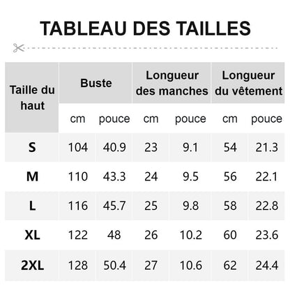 Ensemble 2 pièces - haut à manches courtes à col rond et pantalon à taille élastique