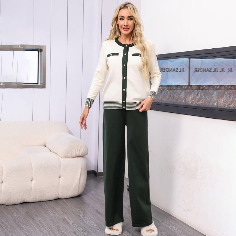 🔥Livraison gratuite🔥Ensemble 2 pièces décontracté en tricot pour femmes