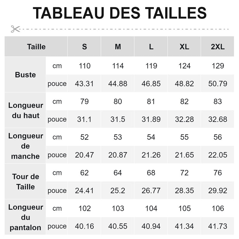 Ensemble deux pièces haut et pantalon imprimés irréguliers à la mode