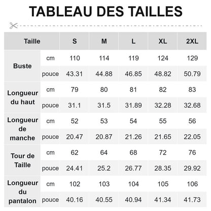 Ensemble deux pièces haut et pantalon imprimés irréguliers à la mode