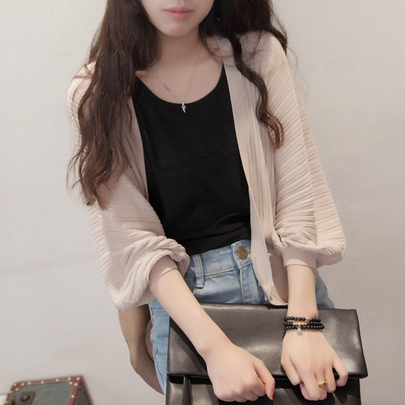 Pull en tricot solide boutonné et ouvert sur le devant pour femmes