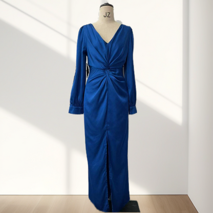 robe de couleur unie brillante pour femme