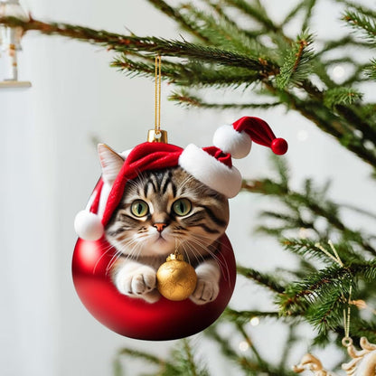 🎄10 pièces😻Décorations de sapin de Noël en forme de chat✨Décorations de chat à suspendre