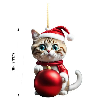 🎄10 pièces😻Décorations de sapin de Noël en forme de chat✨Décorations de chat à suspendre