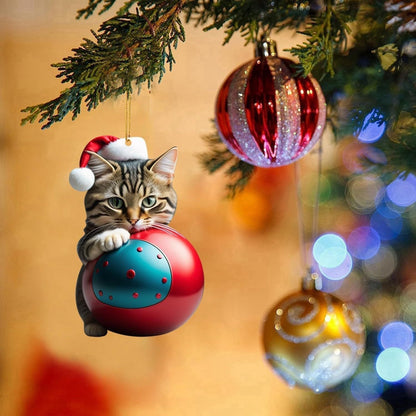 🎄10 pièces😻Décorations de sapin de Noël en forme de chat✨Décorations de chat à suspendre
