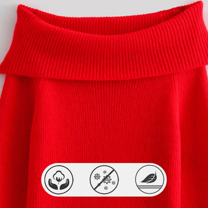 Pull décontracté à manches longues et épaules dénudées pour femme