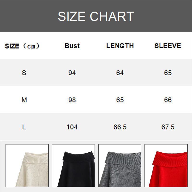 Pull décontracté à manches longues et épaules dénudées pour femme