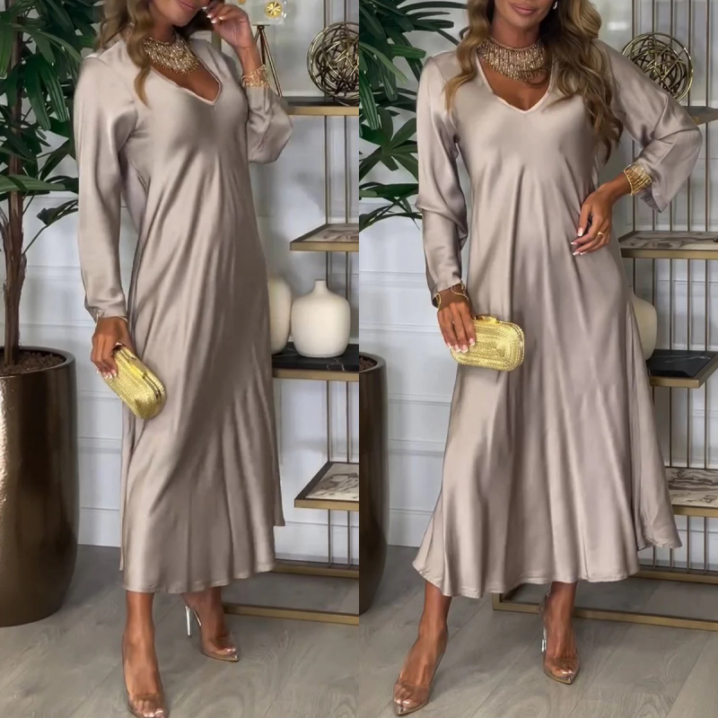🔥Durée limitée -50 % de réduction 🔥Robe longue brillante élégante