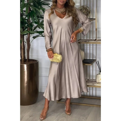 🔥Durée limitée -50 % de réduction 🔥Robe longue brillante élégante