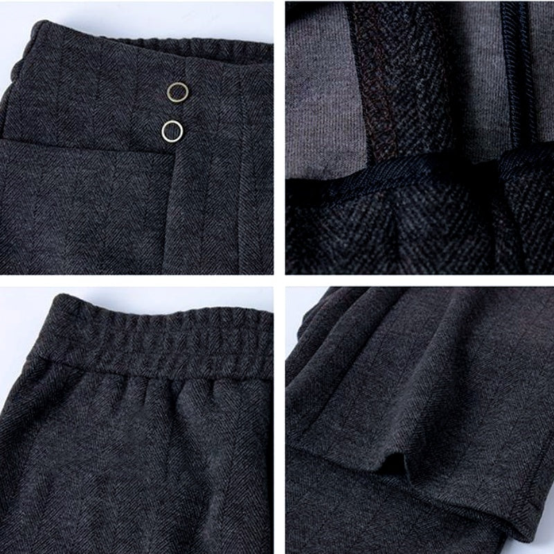 Pantalons droits légèrement évasés pour femmes, épais et décontractés