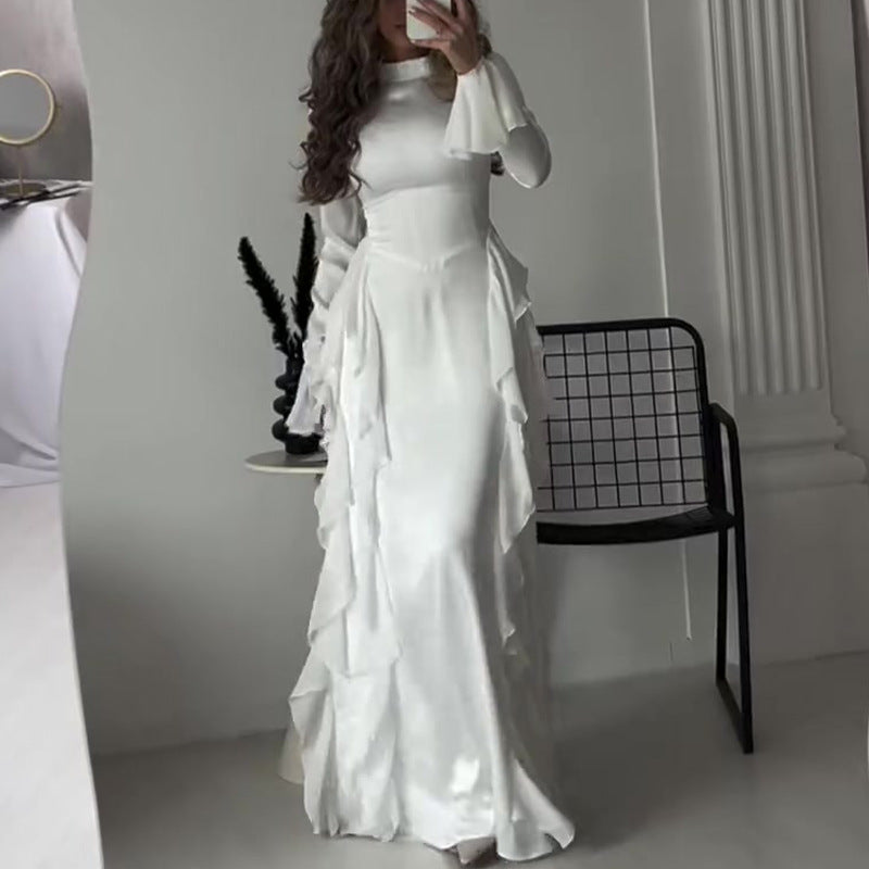🔥60%de réduction🔥 Robe chic, fluide et brillante pour femme