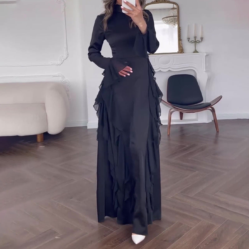 🔥60%de réduction🔥 Robe chic, fluide et brillante pour femme